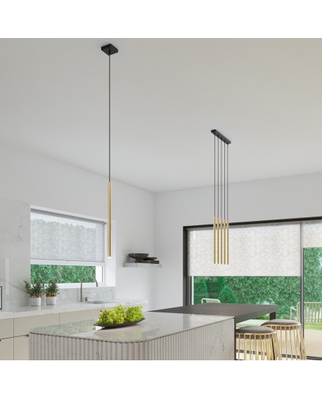 Lampa Wisząca PASTELO 3P złoty połysk Sollux SL.1197