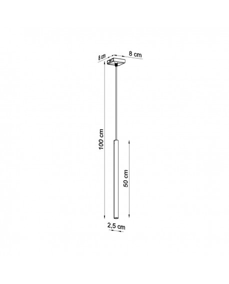 Lampa Wisząca PASTELO 1 chrom Sollux SL.1199