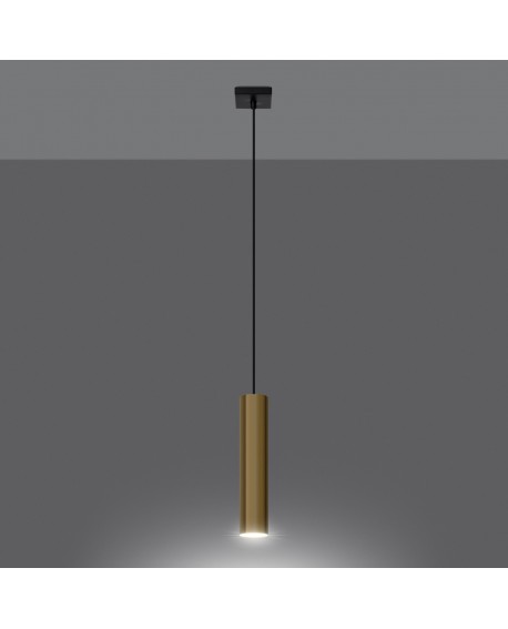 Lampa Wisząca LAGOS 1 złoty połysk Sollux SL.1200