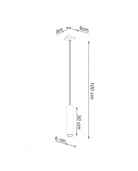 Lampa Wisząca LAGOS 1 złoty połysk Sollux SL.1200