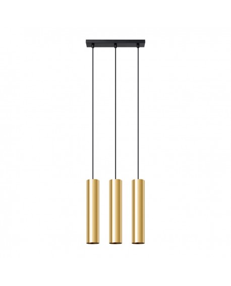 Lampa Wisząca LAGOS 3 złoty połysk Sollux SL.1201