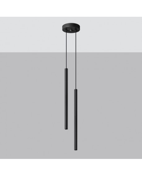 Lampa wisząca PASTELO 2 czarna Sollux SL.1304