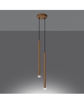 Lampa wisząca PASTELO 2 złota Sollux SL.1305