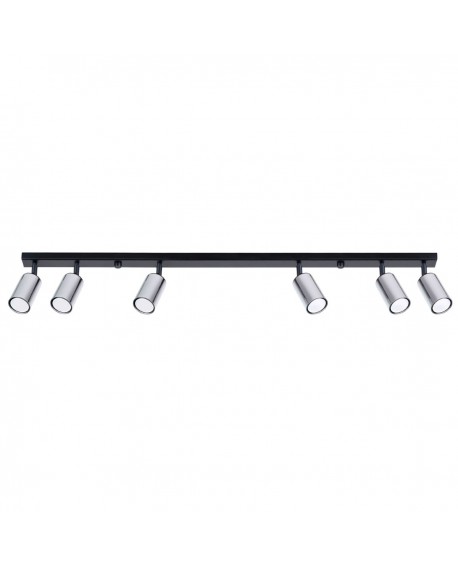Plafon WINX 6L czarny/chrom Sollux SL.1372