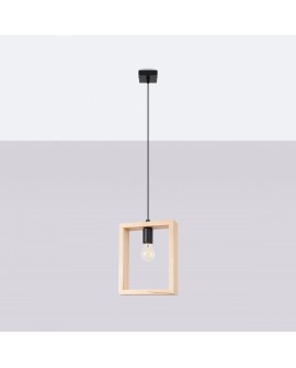 Lampa wisząca ARIES naturalne drewno Sollux SL.1310