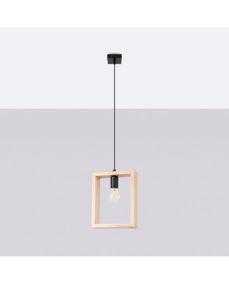 Lampa wisząca ARIES naturalne drewno Sollux SL.1310