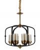 LAMPA WISZĄCA LOFT CZARNO-ZŁOTA SZCZOTKOWANA BONTON W6