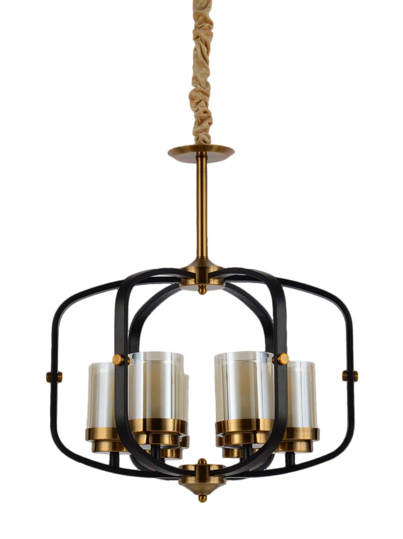 lampa wisząca loft czarno złota szczotkowana bonton w6 lumina deco front
