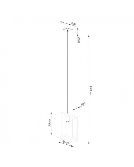 Lampa wisząca ARIES wenge Sollux SL.1311