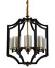 LAMPA WISZĄCA LOFT CZARNO-ZŁOTA SZCZOTKOWANA VIGATTO W8