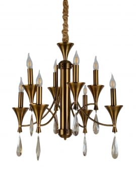 KLASYCZNA LAMPA WISZĄCA MOSIĘŻNA LIBERO W8