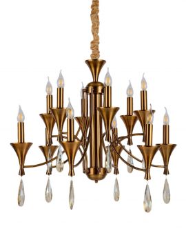 KLASYCZNA LAMPA WISZĄCA MOSIĘŻNA LIBERO W12