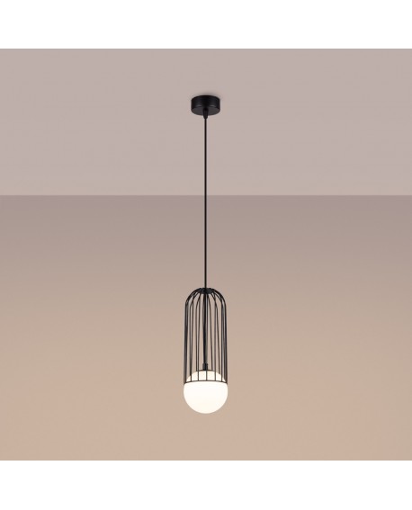 Lampa wisząca BRINA 1 czarna Sollux SL.1332
