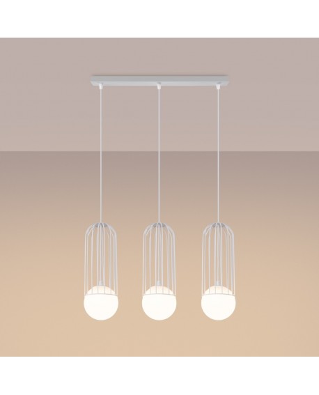 Lampa wisząca BRINA 3L biała Sollux SL.1333