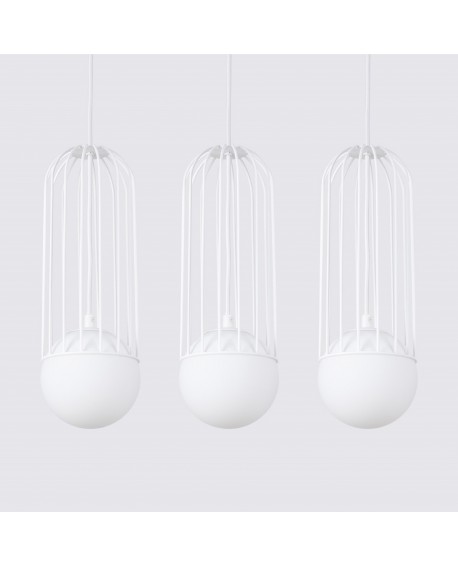 Lampa wisząca BRINA 3L biała Sollux SL.1333