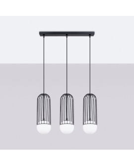 Lampa wisząca BRINA 3L czarna Sollux SL.1334