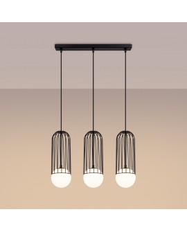 Lampa wisząca BRINA 3L czarna Sollux SL.1334