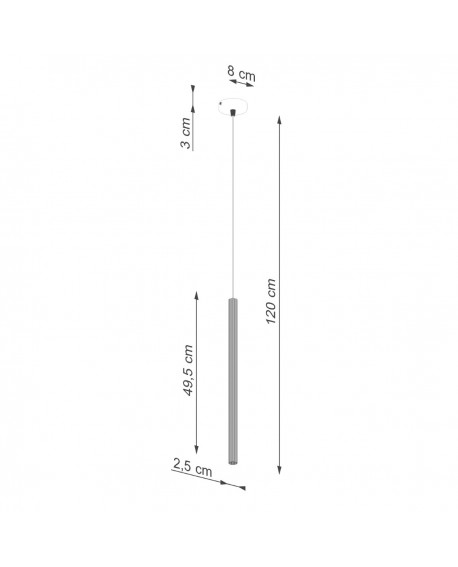 Lampa wisząca ARCHE 1 złota Sollux SL.1339