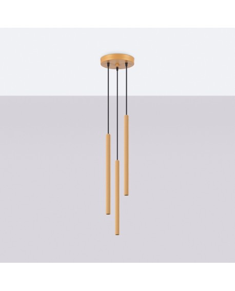 Lampa wisząca ARCHE 3P złota Sollux SL.1342