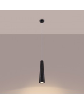 Lampa wisząca ELECTRA czarna beton Sollux SL.1355