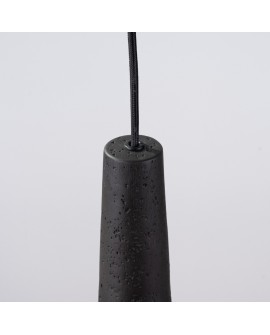 Lampa wisząca ELECTRA czarna beton Sollux SL.1355