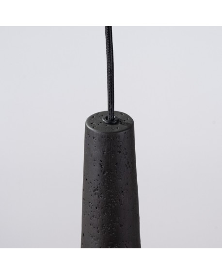 Lampa wisząca ELECTRA czarna beton Sollux SL.1355
