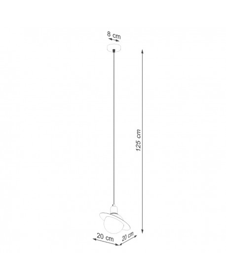 Lampa wisząca HYPERION 1 biały Sollux SL.1356