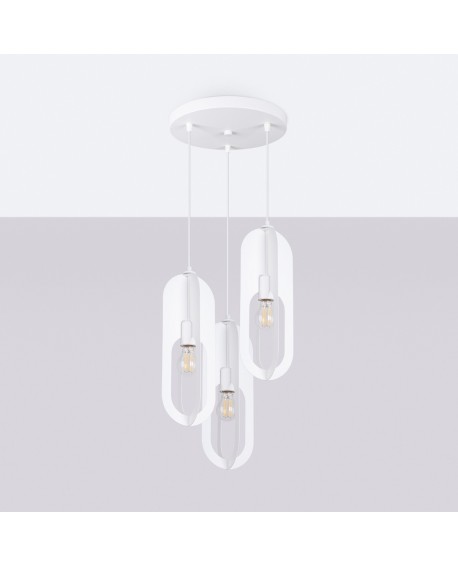 Lampa wisząca NICUS 3P biała Sollux SL.1361