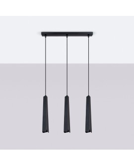 Lampa wisząca PRYSM 3L czarna Sollux SL.1402