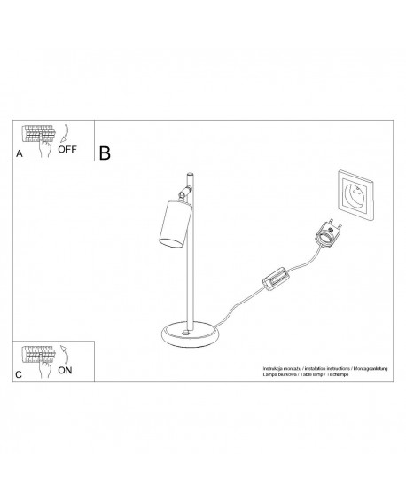 Lampa biurkowa WINX czarny/miedź Sollux SL.1381