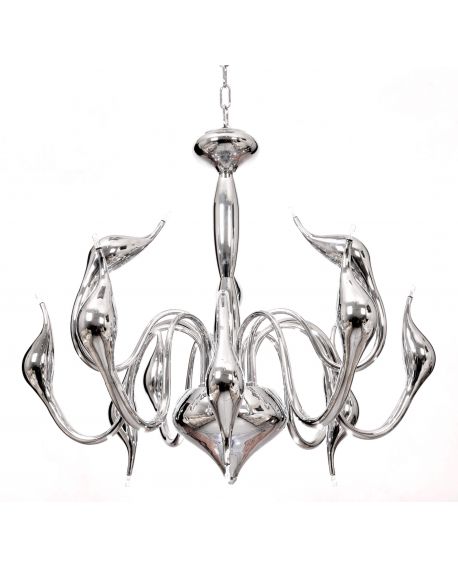 ORYGINALNA NOWOCZESNA LAMPA WISZĄCA SREBRNA MAGICA W12