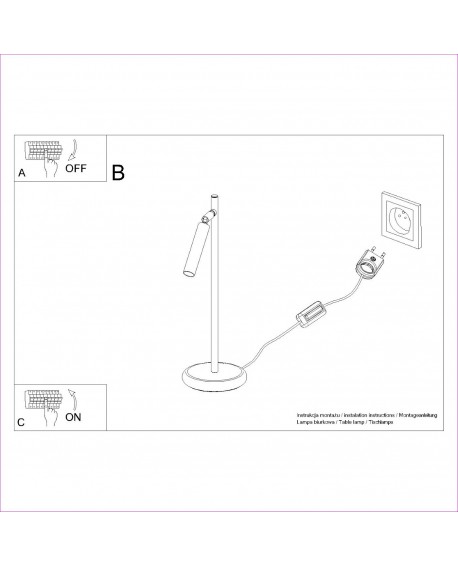 Lampa biurkowa PASTELO czarna Sollux SL.1469
