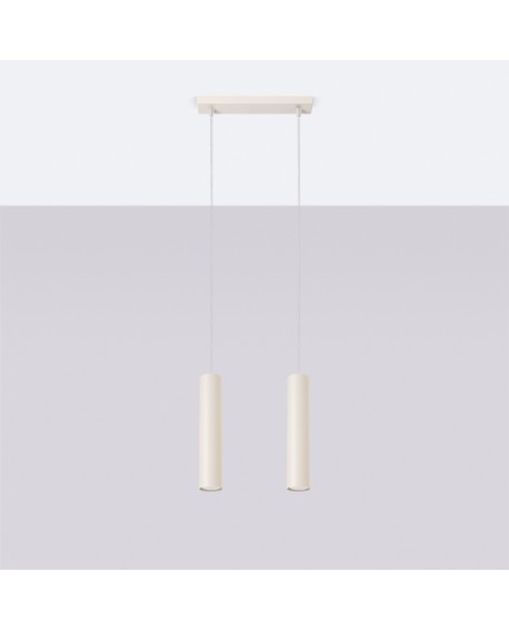 Lampa wisząca LAGOS 2 beżowa Sollux SL.1480