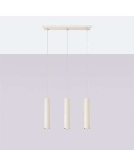 Lampa wisząca LAGOS 3L beżowa Sollux SL.1481