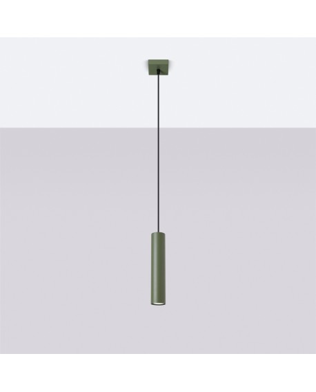 Lampa wisząca LAGOS 1 zielona oliwka Sollux SL.1484