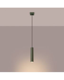 Lampa wisząca LAGOS 1 zielona oliwka Sollux SL.1484