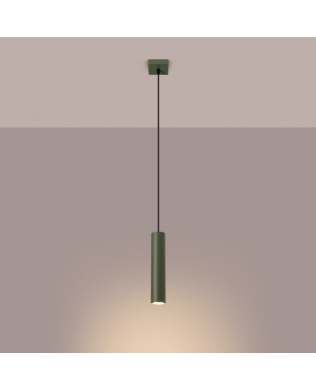 Lampa wisząca LAGOS 1 zielona oliwka Sollux SL.1484