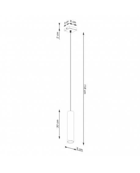 Lampa wisząca LAGOS 1 zielona oliwka Sollux SL.1484