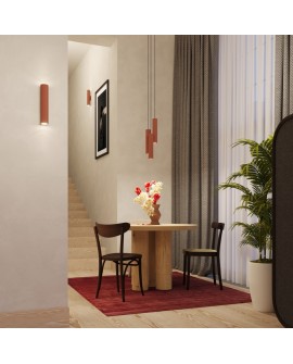 Lampa wisząca LAGOS 1 ochra czerwona Sollux SL.1489