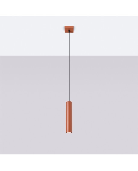 Lampa wisząca LAGOS 1 ochra czerwona Sollux SL.1489