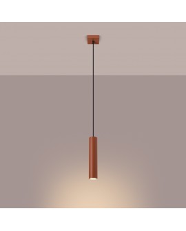 Lampa wisząca LAGOS 1 ochra czerwona Sollux SL.1489