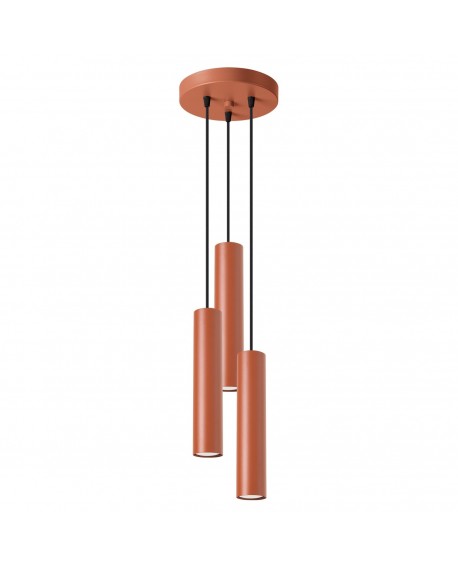 Lampa wisząca LAGOS 3P ochra czerwona Sollux SL.1492
