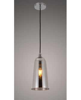 NOWOCZESNA LAMPA WISZĄCA SZKLANA SZARA NORDICA