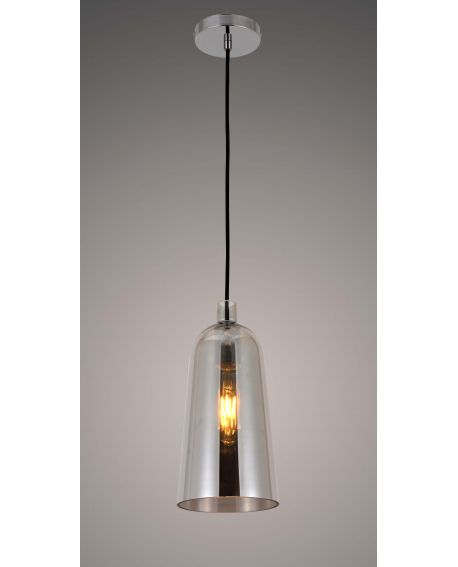 NOWOCZESNA LAMPA WISZĄCA SZKLANA SZARA NORDICA