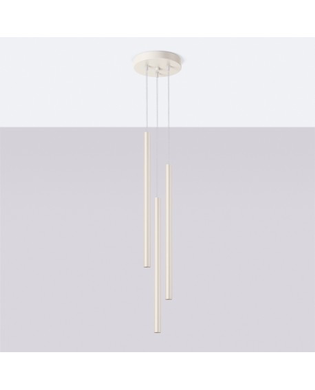 Lampa wisząca PASTELO 3P beżowa Sollux SL.1515