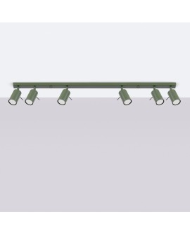 Plafon RING 6L zielony oliwkowy Sollux SL.1505