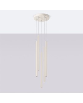 Lampa wisząca PASTELO 5P beżowa Sollux SL.1516