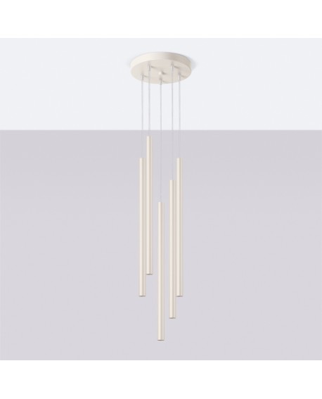 Lampa wisząca PASTELO 5P beżowa Sollux SL.1516