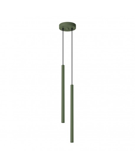 Lampa wisząca PASTELO 2 zielona oliwka Sollux SL.1519
