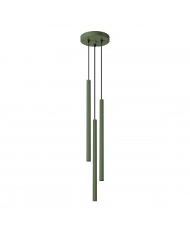 Lampa wisząca PASTELO 3P zielona oliwka Sollux SL.1521